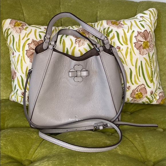 kate spade Handbags - Kate Spade Gray Leather Handbag